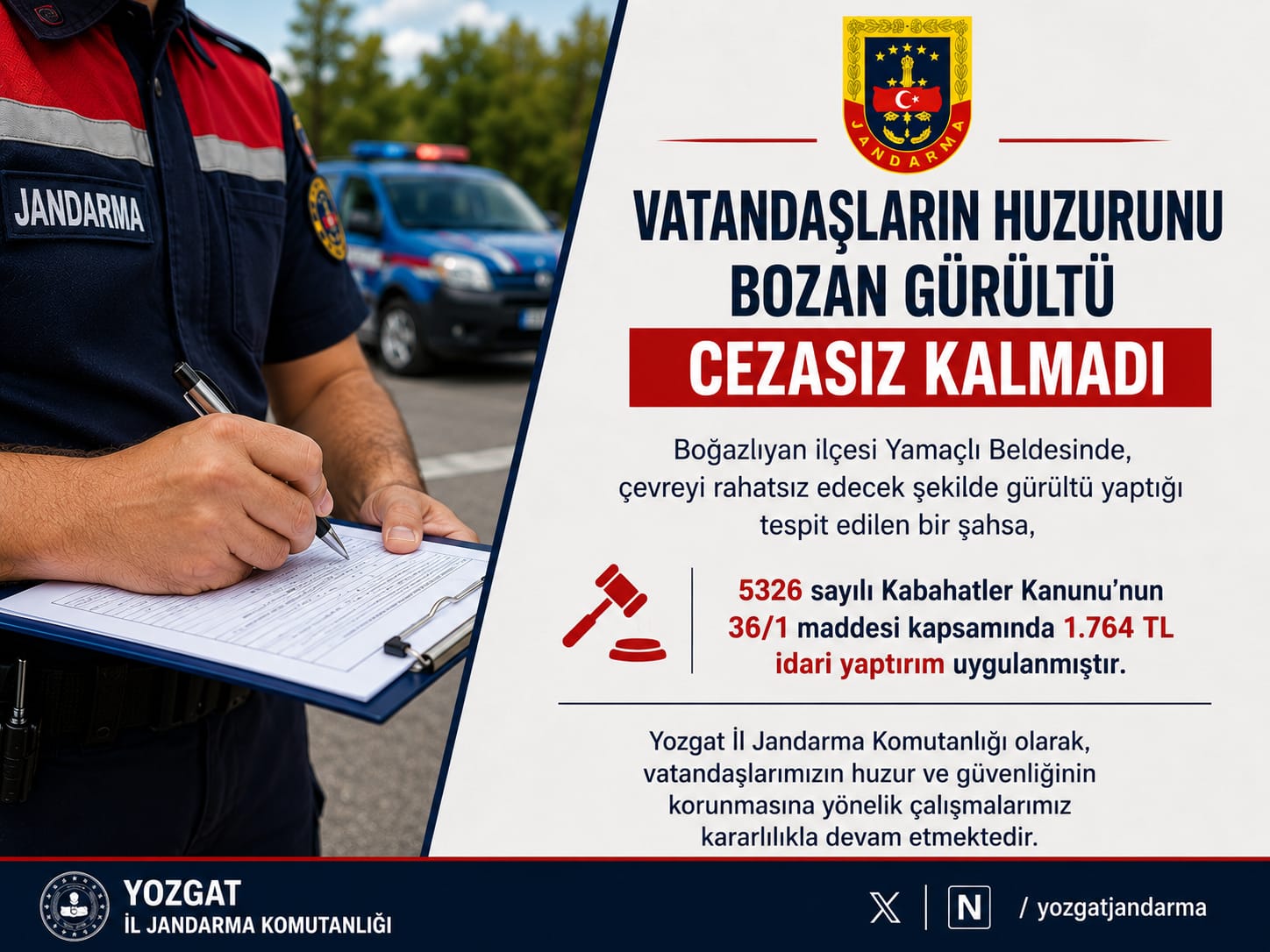 Yamaçlı'da Gürültüye Jandarma Müdahalesi
