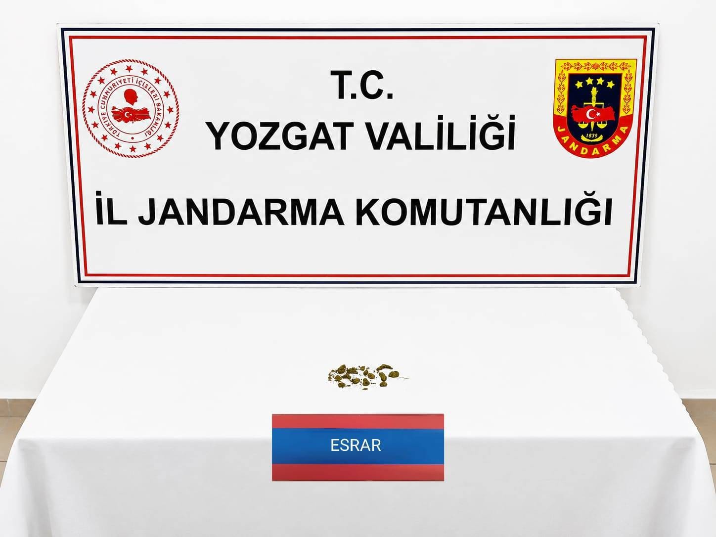 Jandarmadan Yozgat'ta Uyuşturucu Operasyonu