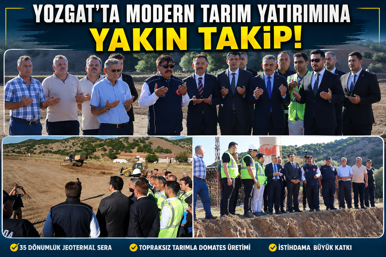 Saraykent'te 35 Dönümlük Modern Sera Yükseliyor