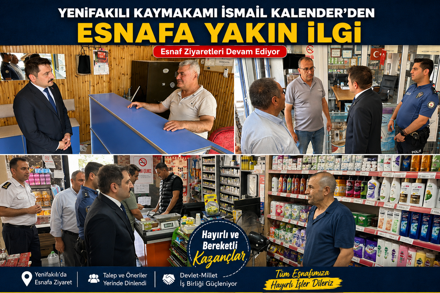 Kaymakam İsmail Kalender’den Yenifakılı Esnafına İlk Ziyaret
