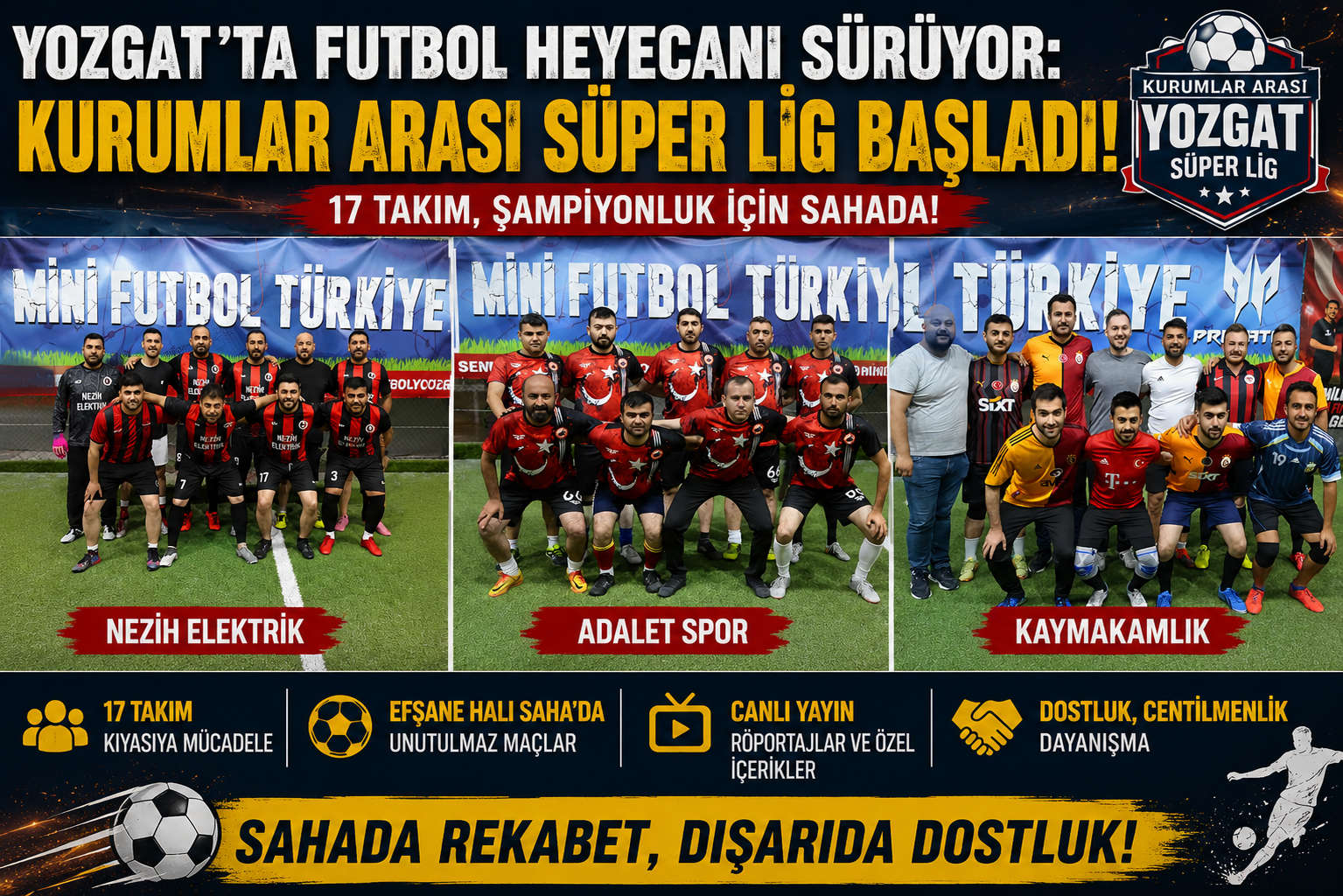 Yozgat’ta Kurumlar Arası Süper Lig Heyecanı Başladı