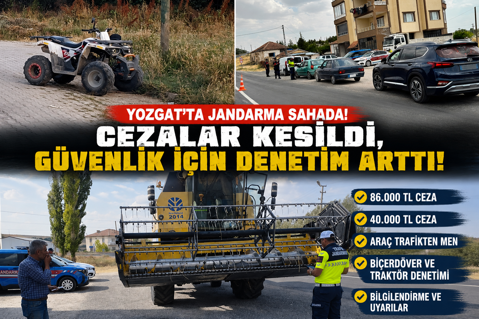 Jandarma Affetmedi! Tescilsiz Motosiklete 86 Bin, Ehliyetsiz Sürücüye 40 Bin TL Ceza