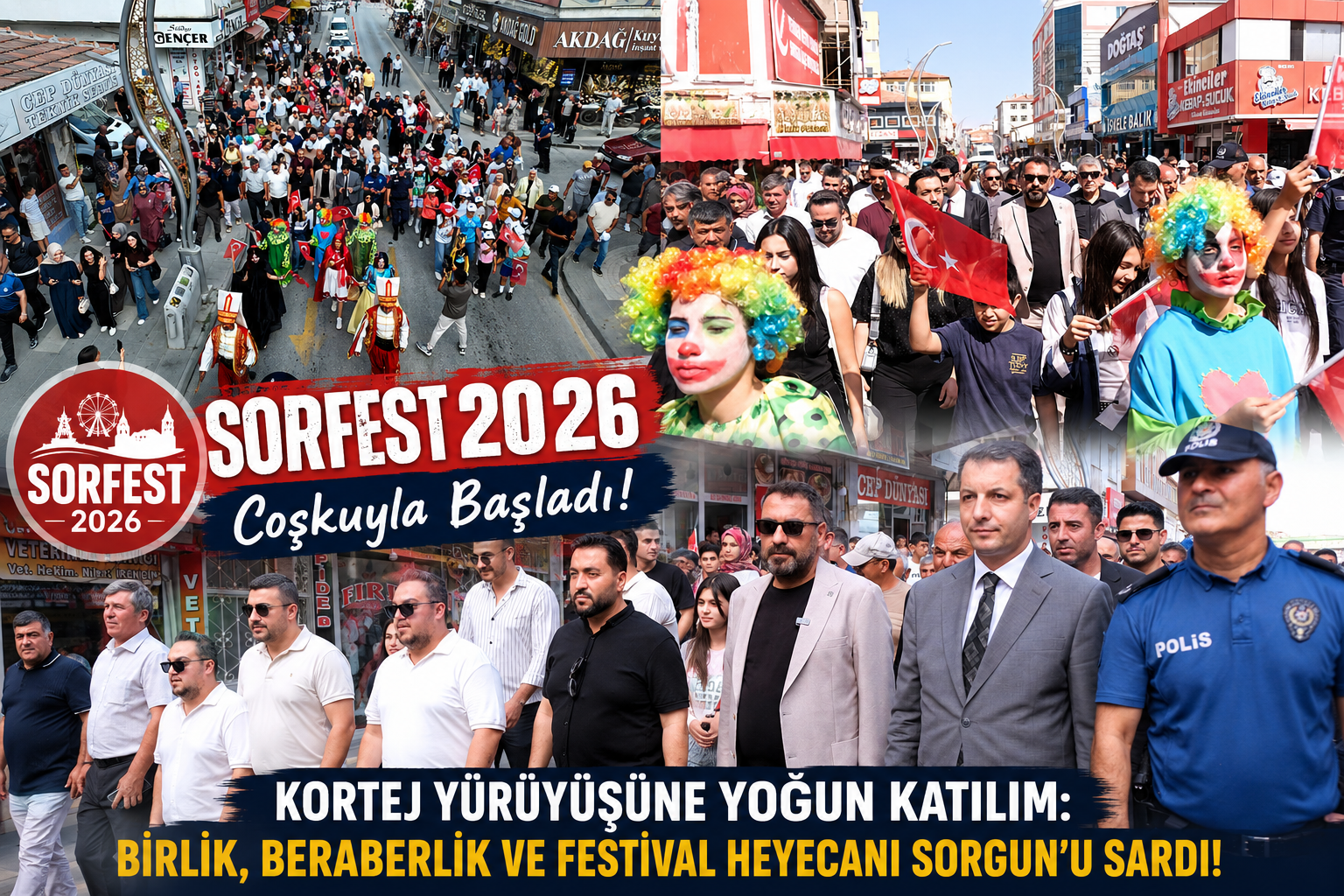 Sorgun Sokakları Kortej Yürüyüşüyle Şenlendi