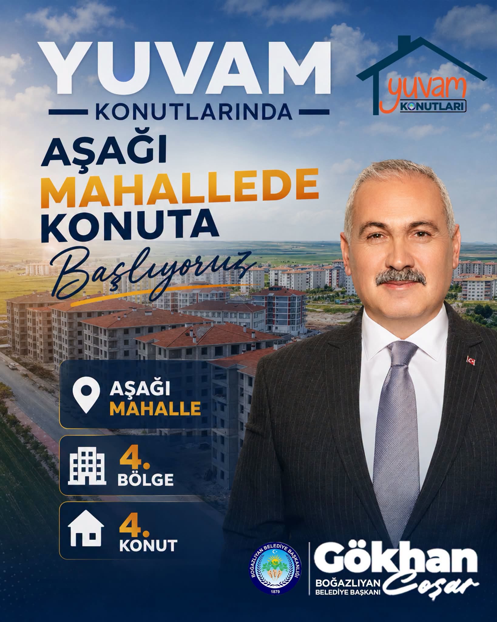 Boğazlıyan’da Yuvam Konutları İçin İlk Kazma Vuruluyor