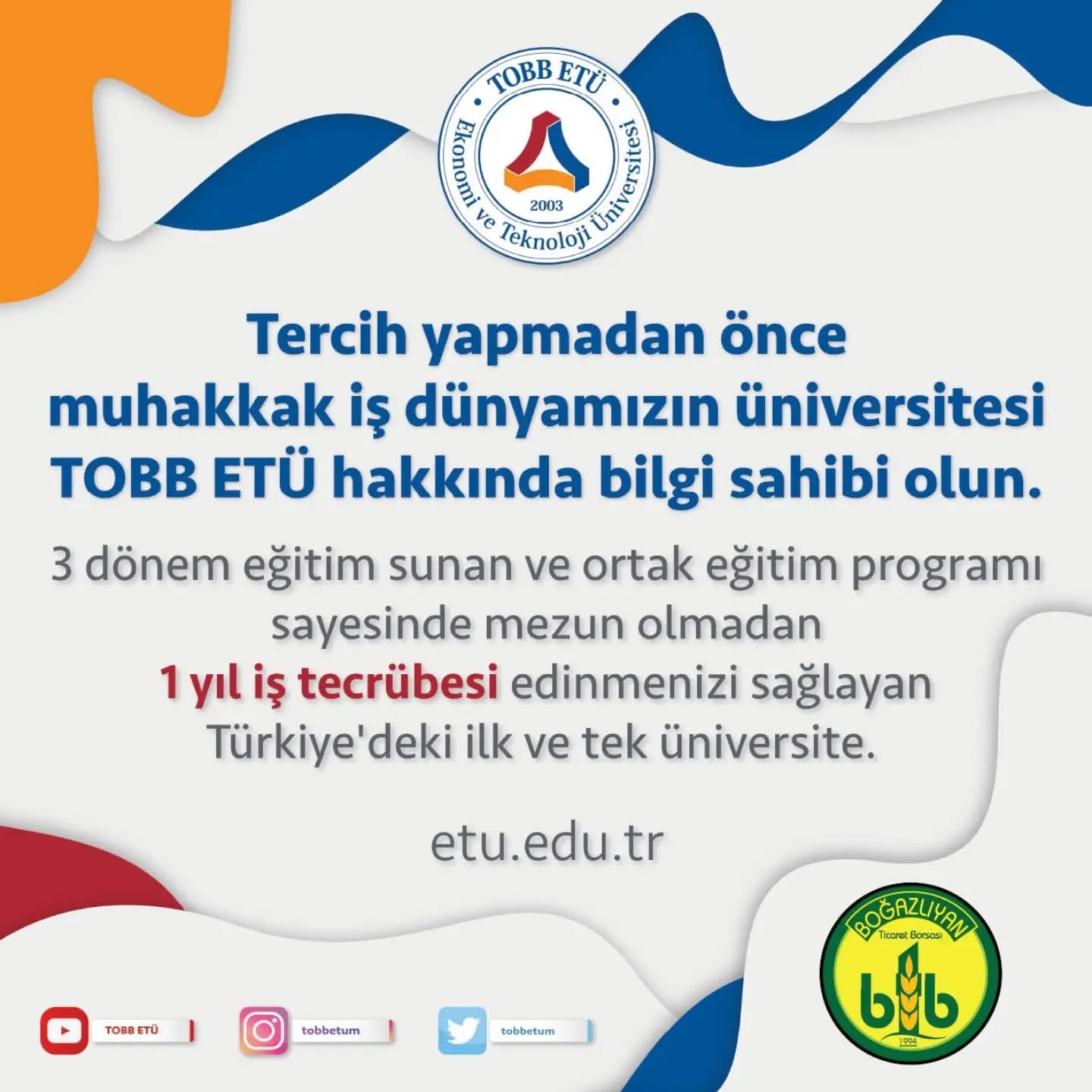 Boğazlıyan Ticaret Borsası'ndan Gençlere Kariyer Çağrısı