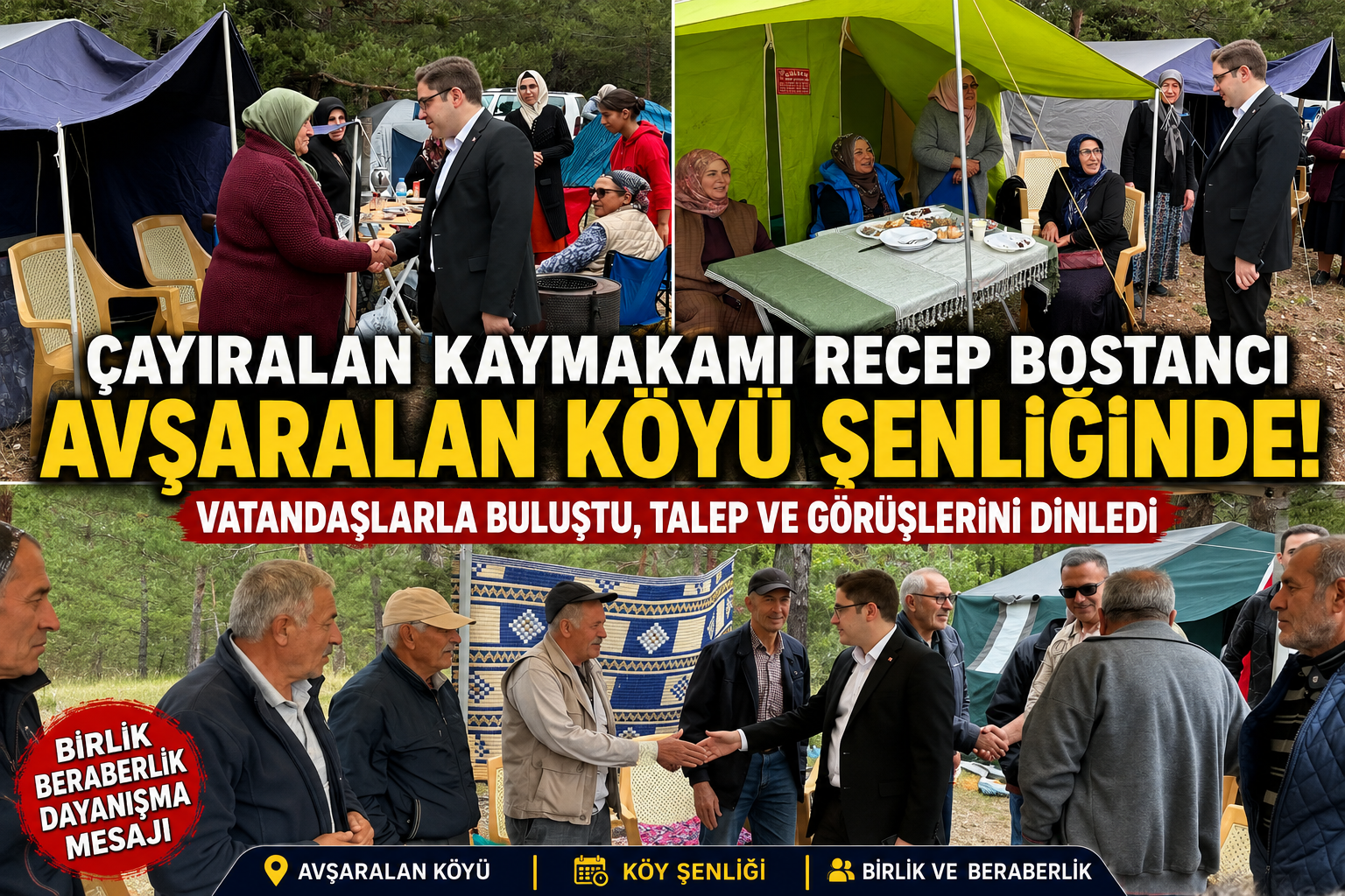 Çayıralan Kaymakamı Recep Bostancı Avşaralan Köyü Şenliğinde Vatandaşlarla Buluştu
