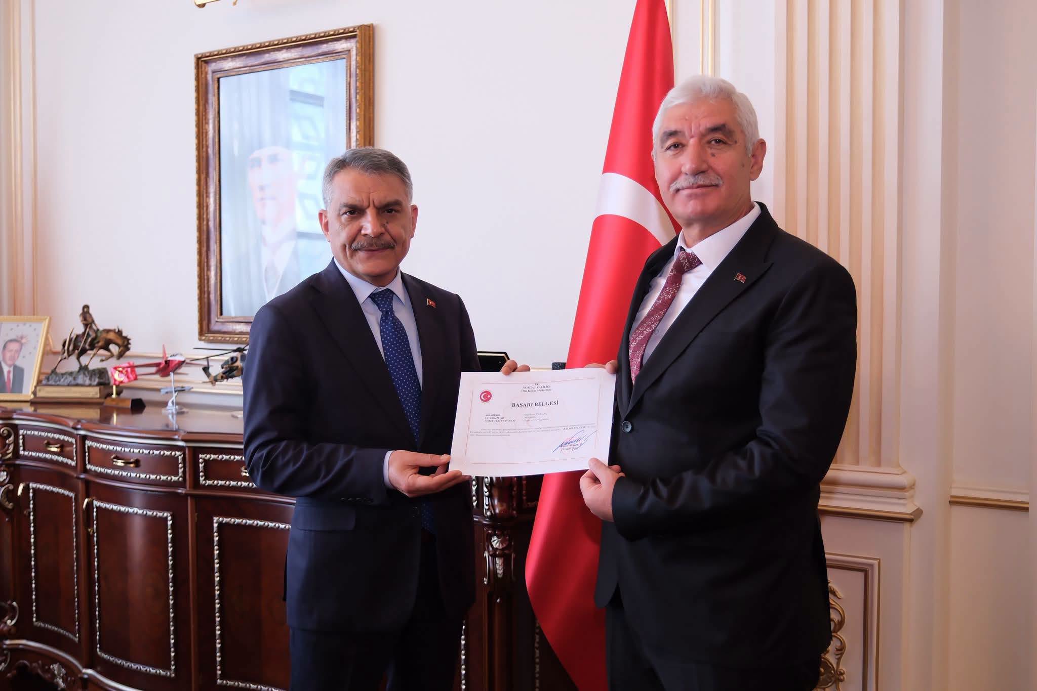 Yozgat AFAD İl Müdürü Karakoç'tan Vali Özkan'a Veda Ziyareti