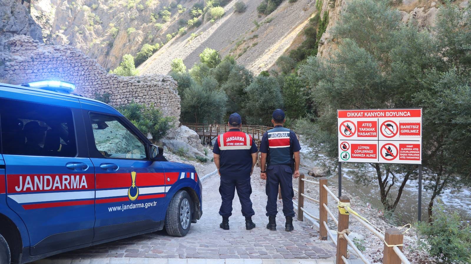 Kazankaya Kanyonu'nda Jandarmadan Doğa Nöbeti