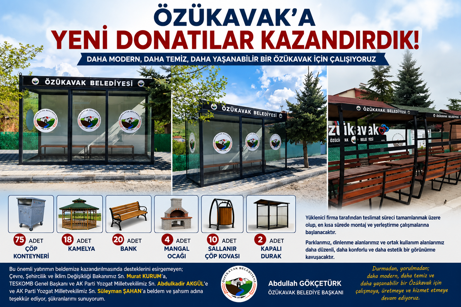 Özükavak’a Yeni Donatılar Geliyor: Başkan Gökçetürk Çalışmaları Duyurdu