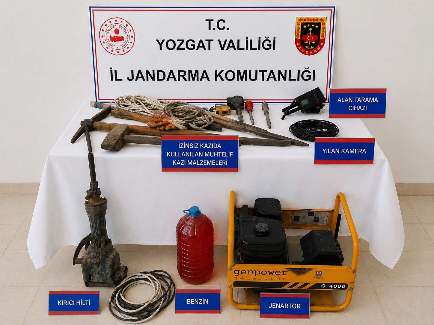 Çekerek’te Tarihi Alana Jandarma Baskını! 8 Şüpheli Suçüstü Yakalandı