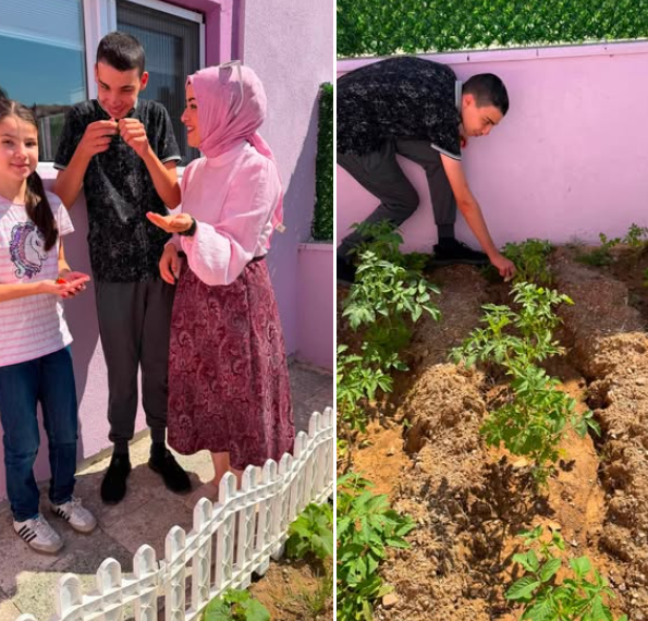 Yozgat’ta Bahçeden Çocuklara Uzanan Mutluluk