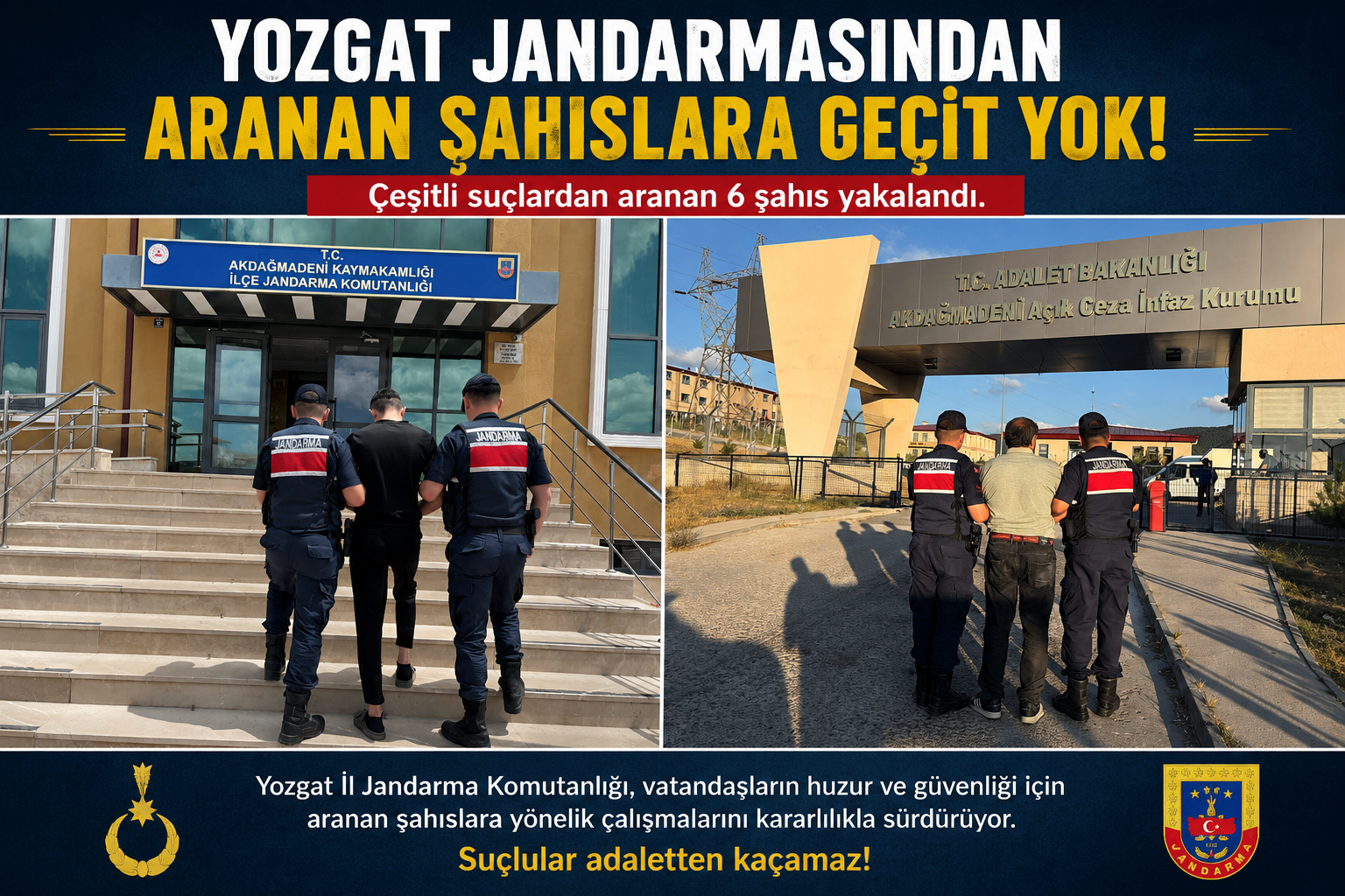 Yozgat Jandarmasından Aranan Şahıslara Yönelik Operasyon