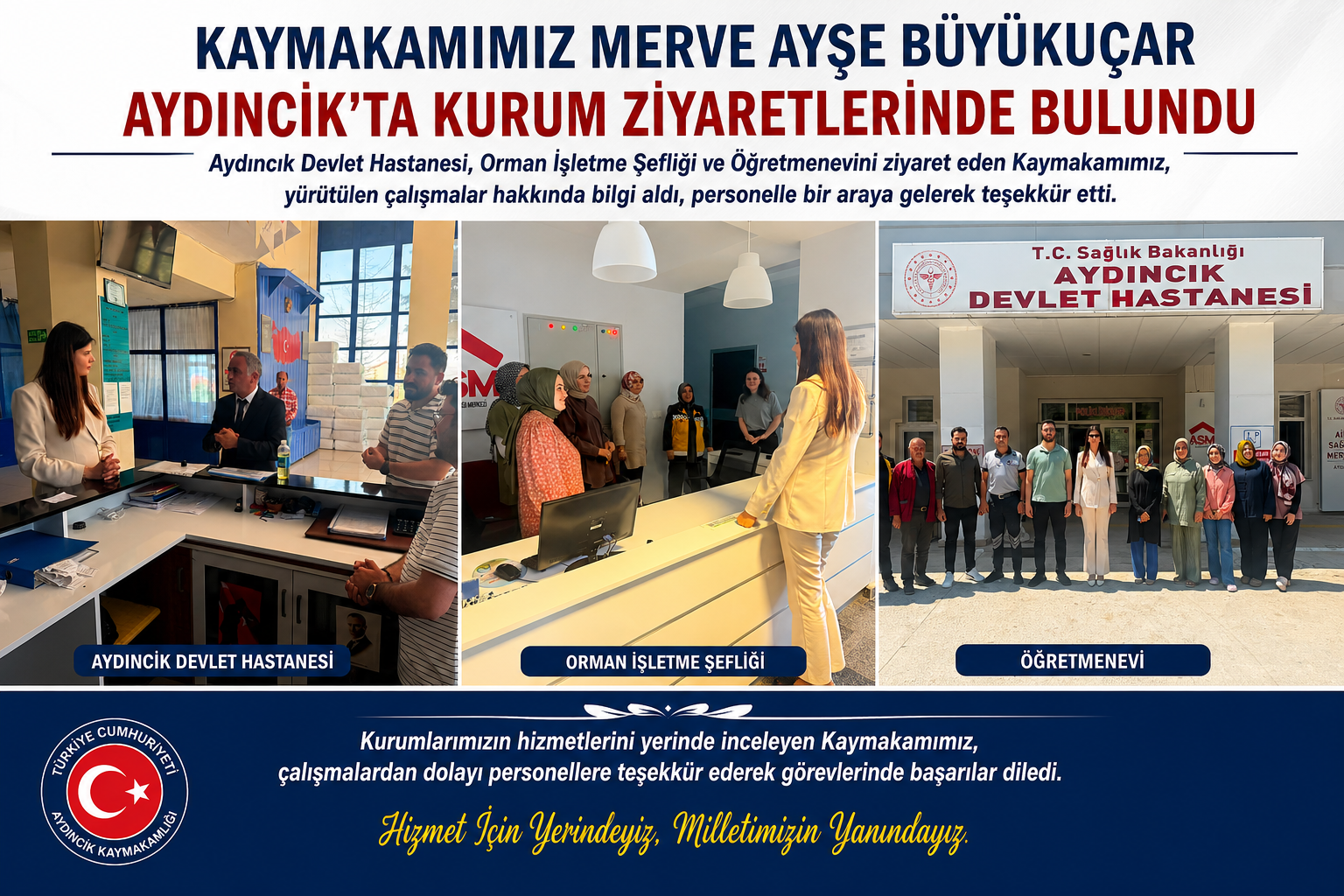 Aydıncık’ta Kurumlara Yakın Takip