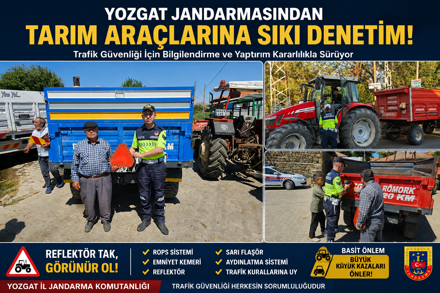 Hasat Sezonunda Trafik Güvenliği İçin Denetimler Artırıldı