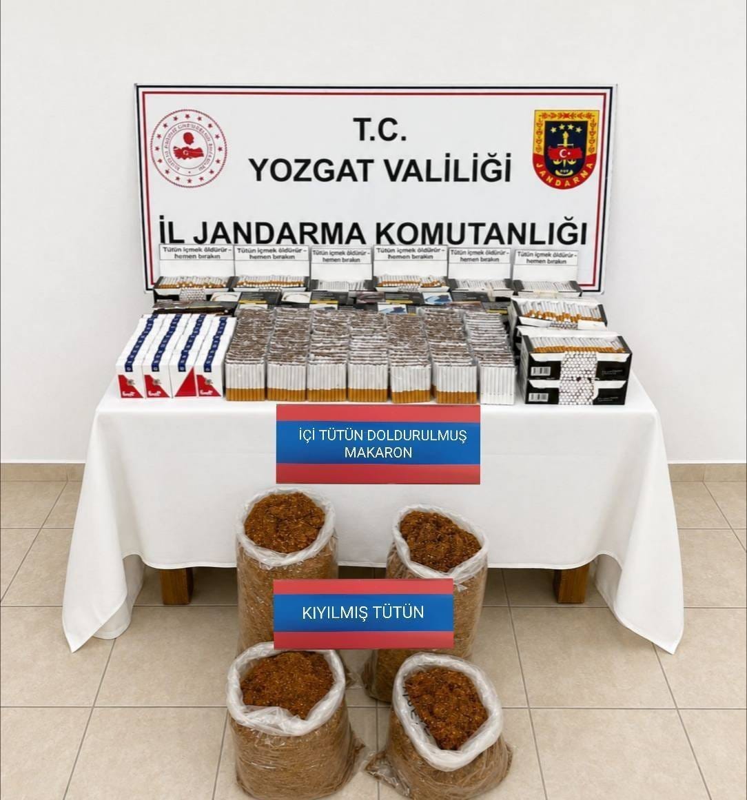Yerköy’de Kaçak Tütün Baskını: 7 Bin 400 Makaron Ele Geçirildi